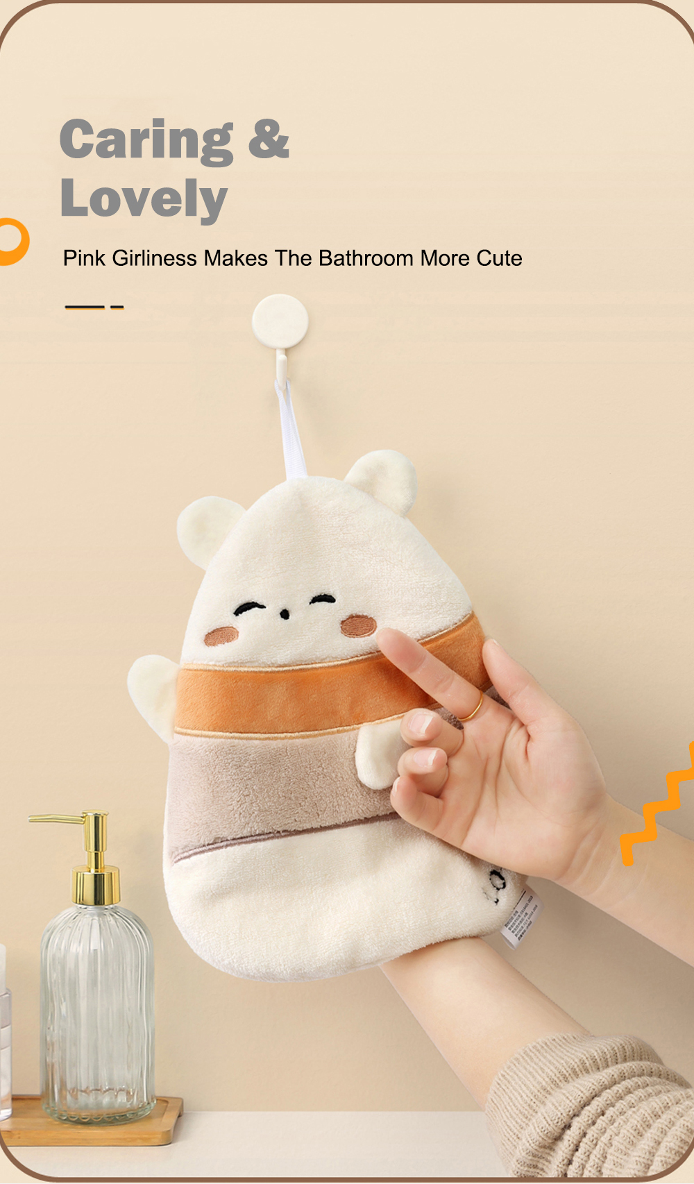 3D Cute Cartoon Hand Towel-5